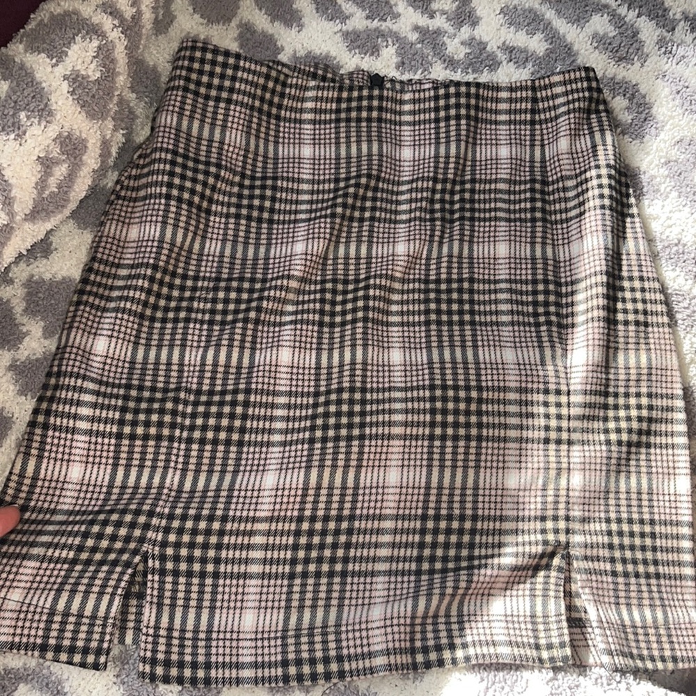 Plaid mini skirt